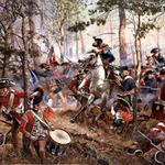 Battle Of Cowpens January 17, 1781
American revolution 1781, Maryland and Virginia Continentals surge into the 7th Regiment of Foot, also known as the Royal Fuzileers, seizing both the unit's colors in hand to hand combat.~
 "Painting by Don Troiani"