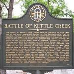 The Battle of Kettle Creek~THE PATRIOTS WHOES NAMES APPEAR ON
THIS MARKER ARE THOSE WHO HAVE BEEN PROVED TO HAVE PARTICIPATED IN THE BATTLE
OF KETTLE CREEK ON FEBRUARY 14, 1779.UPPER
NINETY-SIX REGIMENT,SOUTH CAROLINA MILITIA. (200 MEN) ~Col. Andrew Pickens & Capt. Joseph Pickens
